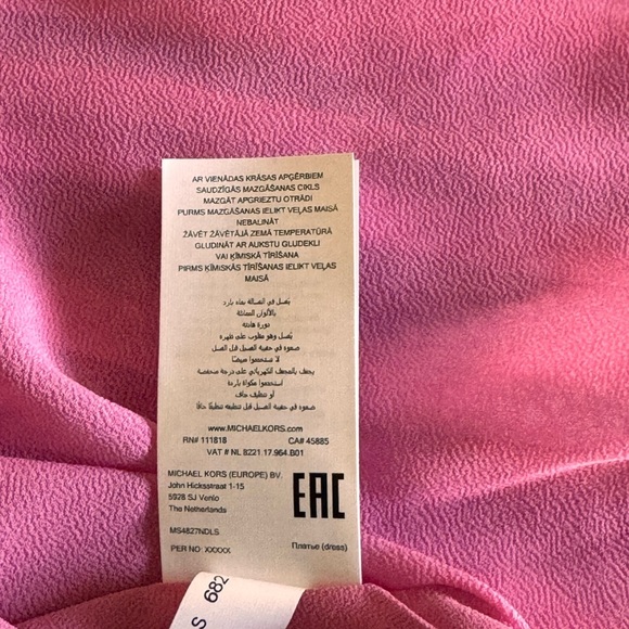 Michael Kors Pink Tiered Sundress with silver chain straps NWT XL - Picture 16 of 16